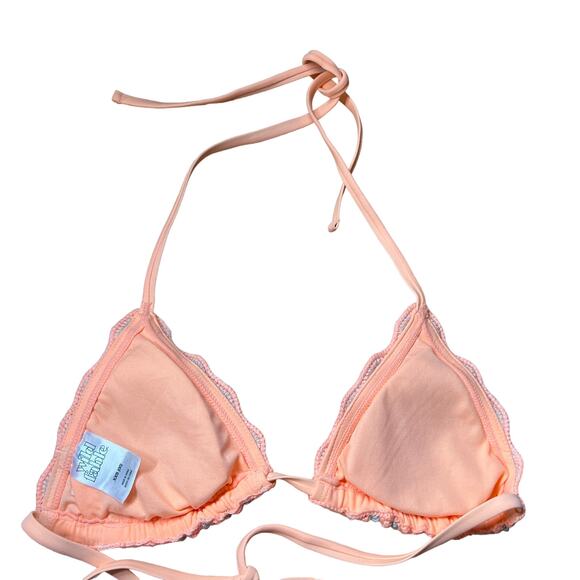 Wild Fable Women's Peach Crochet Triangle Bikini Top - Size XXS - NWT - Picture 6 of 7